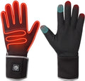 SAVIOR HEAT Heated Glove Liners for Men Women, Rechargeable Battery Electric Heated Gloves, Winter Warm Glove Liners, Thin Gloves Riding Ski Snowboarding Hiking Cycling Hand Warmers