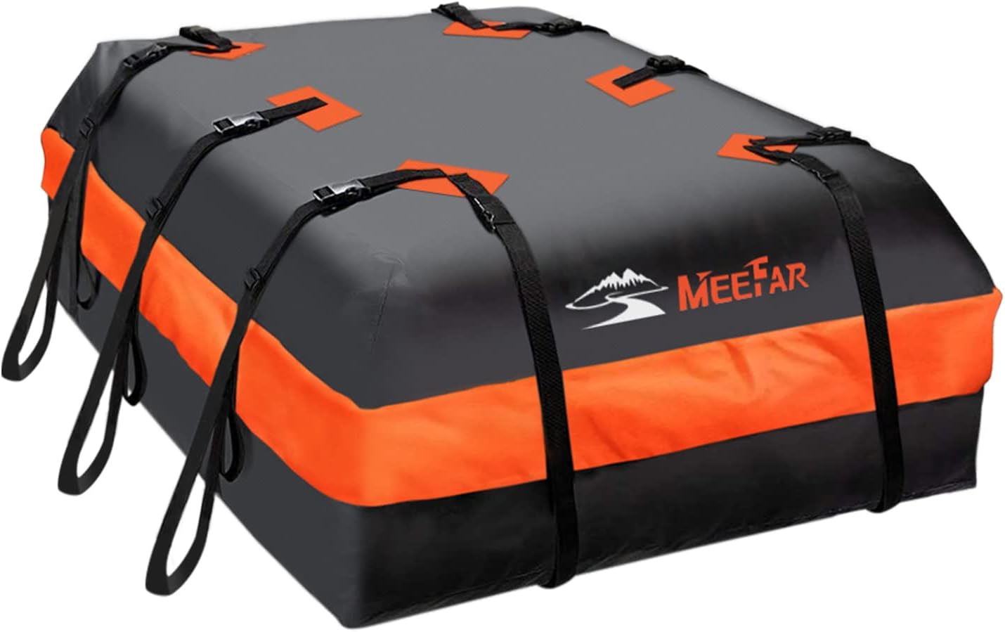 Rooftop Cargo Carrier Car Roof Bag 21 Cubic Feet 100% Waterproof Car Top Carrier, Fits All Vehicle with/Without Rack,Include Anti-Slip Mat,10 Reinforced Straps,6 Door Hooks,Luggage Lock