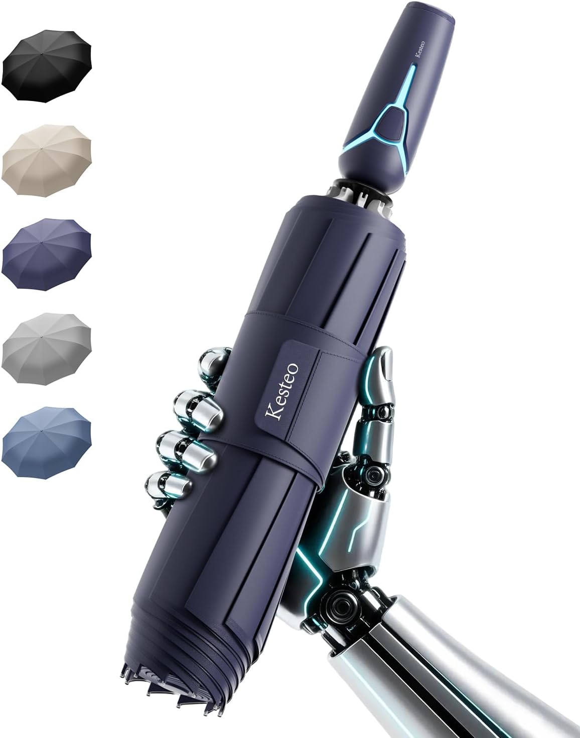 Windproof Travel Umbrella for Rain, Withstand 85MPH Winds, 52 Inch Automatic Reverse Fold Umbrellas Easy Auto Open Close, Portable Compact Umbrella Includes Cover Bag, Perfect for Travel, Car, Commute, Women Men, Backpack