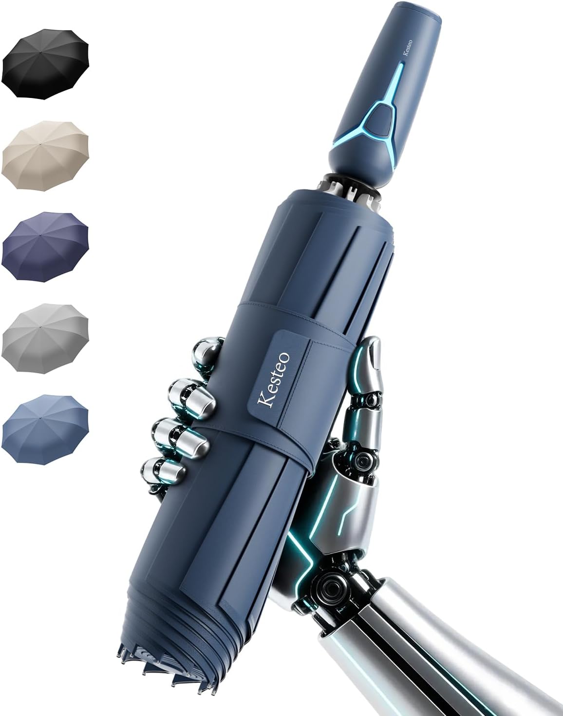 Windproof Travel Umbrella for Rain, Withstand 85MPH Winds, 52 Inch Automatic Reverse Fold Umbrellas Easy Auto Open Close, Portable Compact Umbrella Includes Cover Bag, Perfect for Travel, Car, Commute, Women Men, Backpack