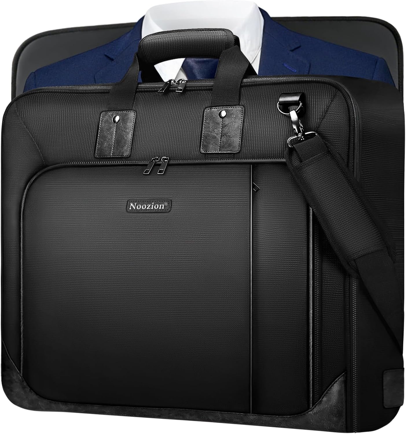 Noozion Garment Bag for Travel, Large Carry On Suit Bag for Business Up to 3 Suits, Wrinkle Free Garment Bag for Hanging Clothes with Shoulder Strap, Laptop Compartment, and Wet-Dry Pocket